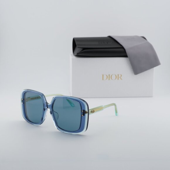 Dior DIORHIGHLIGHT S3F 30B0 Square Sunglasses - Shiny Blue \\ Blue Grey main image 5